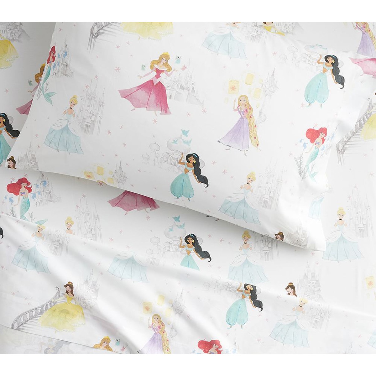 Pottery Barn Kids Disney Princess Castle Sheet Set - Double